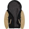 imageZITY Mens Zip Up Hoodie Heavyweight Winter Sweatshirt Fleece Sherpa Lined Warm JacketBlackCamel