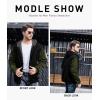 imageZITY Mens Zip Up Hoodie Heavyweight Winter Sweatshirt Fleece Sherpa Lined Warm JacketBlackDark Green
