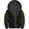 imageZITY Mens Zip Up Hoodie Heavyweight Winter Sweatshirt Fleece Sherpa Lined Warm JacketBlackDark Green