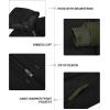 imageZITY Mens Zip Up Hoodie Heavyweight Winter Sweatshirt Fleece Sherpa Lined Warm JacketBlackDark Green