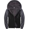 imageZITY Mens Zip Up Hoodie Heavyweight Winter Sweatshirt Fleece Sherpa Lined Warm JacketBlackHeather Grey