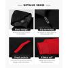 imageZITY Mens Zip Up Hoodie Heavyweight Winter Sweatshirt Fleece Sherpa Lined Warm JacketBlackRed