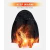 imageZITY Mens Zip Up Hoodie Heavyweight Winter Sweatshirt Fleece Sherpa Lined Warm JacketCharcoal Black