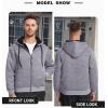 imageZITY Mens Zip Up Hoodie Heavyweight Winter Sweatshirt Fleece Sherpa Lined Warm JacketCharcoal Heather Grey