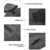 imageZITY Mens Zip Up Hoodie Heavyweight Winter Sweatshirt Fleece Sherpa Lined Warm JacketDark GrayBlack
