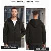 imageZITY Mens Zip Up Hoodie Heavyweight Winter Sweatshirt Fleece Sherpa Lined Warm JacketHeather Darkbrown