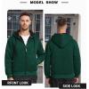 imageZITY Mens Zip Up Hoodie Heavyweight Winter Sweatshirt Fleece Sherpa Lined Warm JacketHeather Green