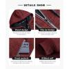 imageZITY Mens Zip Up Hoodie Heavyweight Winter Sweatshirt Fleece Sherpa Lined Warm JacketHeather Red
