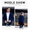 imageZITY Mens Zip Up Hoodie Heavyweight Winter Sweatshirt Fleece Sherpa Lined Warm JacketJet Bule