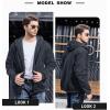 imageZITY Mens Zip Up Hoodie Heavyweight Winter Sweatshirt Fleece Sherpa Lined Warm JacketJet Dark Grey