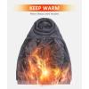 imageZITY Mens Zip Up Hoodie Heavyweight Winter Sweatshirt Fleece Sherpa Lined Warm JacketJet Dark Grey