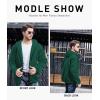 imageZITY Mens Zip Up Hoodie Heavyweight Winter Sweatshirt Fleece Sherpa Lined Warm JacketJet Green