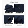imageZITY Mens Zip Up Hoodie Heavyweight Winter Sweatshirt Fleece Sherpa Lined Warm JacketJet Navy Blue