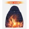 imageZITY Mens Zip Up Hoodie Heavyweight Winter Sweatshirt Fleece Sherpa Lined Warm JacketJet Navy Blue