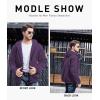 imageZITY Mens Zip Up Hoodie Heavyweight Winter Sweatshirt Fleece Sherpa Lined Warm JacketJet Purple