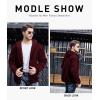 imageZITY Mens Zip Up Hoodie Heavyweight Winter Sweatshirt Fleece Sherpa Lined Warm JacketJet Red