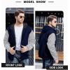 imageZITY Mens Zip Up Hoodie Heavyweight Winter Sweatshirt Fleece Sherpa Lined Warm JacketNavyLight Grey