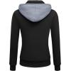 imageZITY Womens Hoodies Fleece Jacket Winter Sherpa Lined SweatshirtBlackGrey