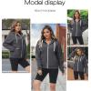 imageZITY Womens Hoodies Fleece Jacket Winter Sherpa Lined SweatshirtCharcoal Gray