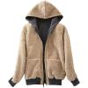 imageZITY Womens Hoodies Fleece Jacket Winter Sherpa Lined SweatshirtDark Grey