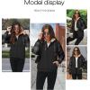 imageZITY Womens Hoodies Fleece Jacket Winter Sherpa Lined SweatshirtGrey