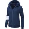 imageZITY Womens Hoodies Fleece Jacket Winter Sherpa Lined SweatshirtNavy Blue