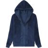 imageZITY Womens Hoodies Fleece Jacket Winter Sherpa Lined SweatshirtNavy Blue