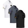 imageZITY 3 Pack Mens Polo Shirt Short Sleeve Sports Performance Business Casual Golf Shirts for Men Collared Tactical TShirts3pcs012bbggww