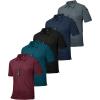 imageZITY 5 Pack Tactical Polo Shirts for Men Golf Shirt Short Sleeve Athletic Performance Moisture Wicking Work Outdoor TshirtsBlack Gray Wine Navy Darktealblue