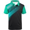 imageZITY Mens Golf Shirt Short Sleeve Sport Moisture Wicking Performance Print Golf Polo Shirts for Men Collared Casual TShirtBlack Green