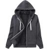 imageZITY Womens Hoodies Fleece Jacket Winter Sherpa Lined SweatshirtCharcoal Gray