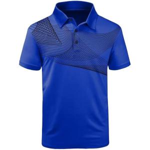 imageZITY Golf Polo Shirts for Men Short Sleeve Athletic Tennis TShirtBlue Black