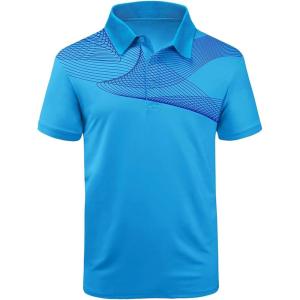 imageZITY Golf Polo Shirts for Men Short Sleeve Athletic Tennis TShirtBlue Purple