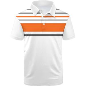 imageZITY Golf Polo Shirts for Men Short Sleeve Athletic Tennis TShirtOrange