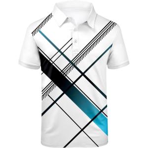 imageZITY Golf Polo Shirts for Men Short Sleeve Athletic Tennis TShirtWhite