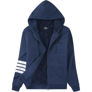 imageZITY Womens Hoodies Fleece Jacket Winter Sherpa Lined SweatshirtNavy Blue