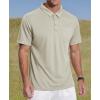 imageZITY 3 Pack Polo Shirts for Men with Pocket Short Sleeve Moisture Wicking Outdoor Tactical Shirt Summer CasualApricotarmy Greenblack