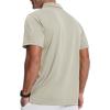 imageZITY 3 Pack Polo Shirts for Men with Pocket Short Sleeve Moisture Wicking Outdoor Tactical Shirt Summer CasualApricotarmy Greenblack