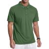 imageZITY 3 Pack Polo Shirts for Men with Pocket Short Sleeve Moisture Wicking Outdoor Tactical Shirt Summer CasualBlackarmy Greenlight Blue