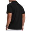 imageZITY 3 Pack Polo Shirts for Men with Pocket Short Sleeve Moisture Wicking Outdoor Tactical Shirt Summer CasualBlackgreywhite
