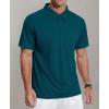 imageZITY 3 Pack Polo Shirts for Men with Pocket Short Sleeve Moisture Wicking Outdoor Tactical Shirt Summer CasualDark Teal Blueblackwine Red