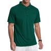 imageZITY 3 Pack Polo Shirts for Men with Pocket Short Sleeve Moisture Wicking Outdoor Tactical Shirt Summer CasualForest Greenwine Redroyal Blue