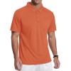 imageZITY 3 Pack Polo Shirts for Men with Pocket Short Sleeve Moisture Wicking Outdoor Tactical Shirt Summer CasualGreydark Orangeroyal Blue
