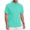 imageZITY 3 Pack Polo Shirts for Men with Pocket Short Sleeve Moisture Wicking Outdoor Tactical Shirt Summer CasualGreylight Blueemerald Blue