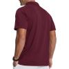 imageZITY 3 Pack Polo Shirts for Men with Pocket Short Sleeve Moisture Wicking Outdoor Tactical Shirt Summer CasualGreywine Rednavy