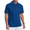 imageZITY 3 Pack Polo Shirts for Men with Pocket Short Sleeve Moisture Wicking Outdoor Tactical Shirt Summer CasualRoyal Bluegreyblack
