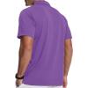 imageZITY 3 Pack Polo Shirts for Men with Pocket Short Sleeve Moisture Wicking Outdoor Tactical Shirt Summer CasualVioletroyal Blueblack