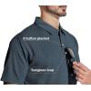 imageZITY 5 Pack Polo Shirts for Men with Pocket Dry Quickly Short Sleeve Athletic Outdoor Work Collared ShirtsLight Bluegreyblackwhitenavy