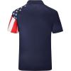 imageZITY Mens Flag Golf Polo Shirts Short Sleeve Tactical Collared Shirt Men Outdoor Moisture Wicking ShirtsDark Blue