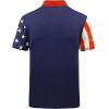 imageZITY Mens Flag Golf Polo Shirts Short Sleeve Tactical Collared Shirt Men Outdoor Moisture Wicking ShirtsNavy Red